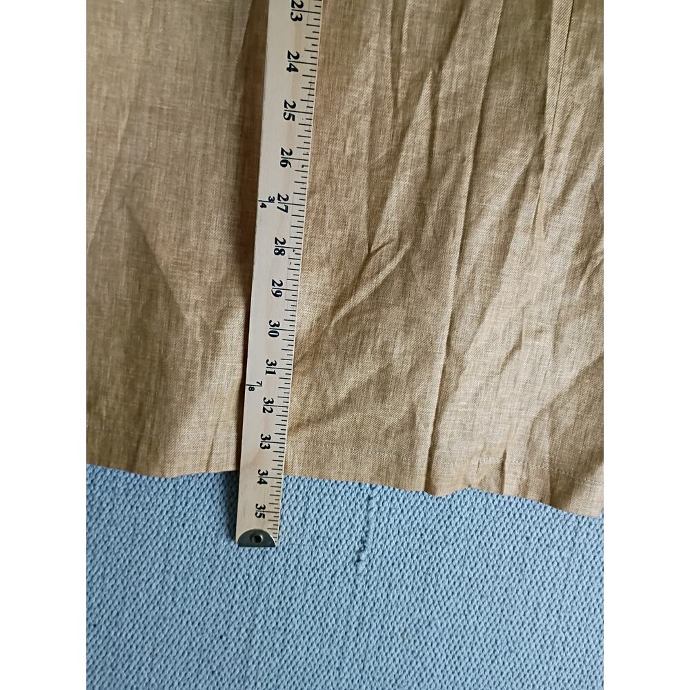Stacy Adams Linen Party Dress Shirt Mens 3X Sand Brown Cuffed Short No Tuck - Picture 14 of 15